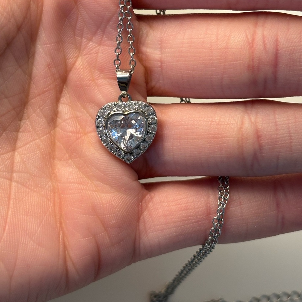Silver Heart Pendant Necklace